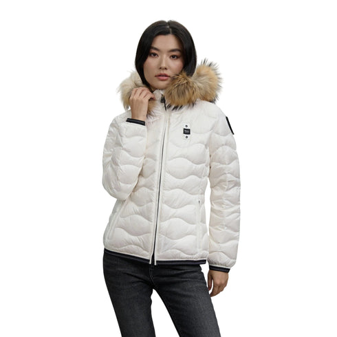 Blauer Piumino corto Piumino Donna Aldie con pelliccia XS A25 - BLAUER ABLDC03096\006047 - 100 - XS - Francavilla Moda